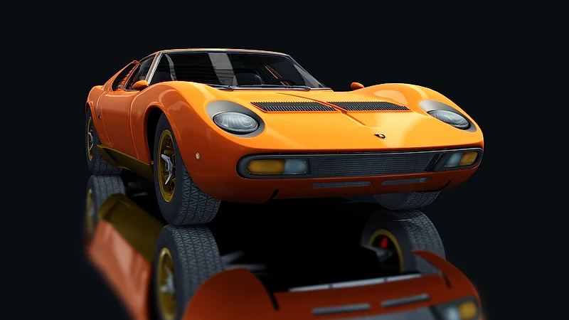 Lamborghini Miura P400 SV – Frontansicht tief