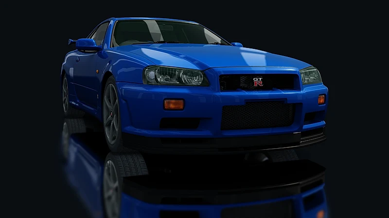 Nissan Skyline GTR R34 V-Spec – Frontansicht tief