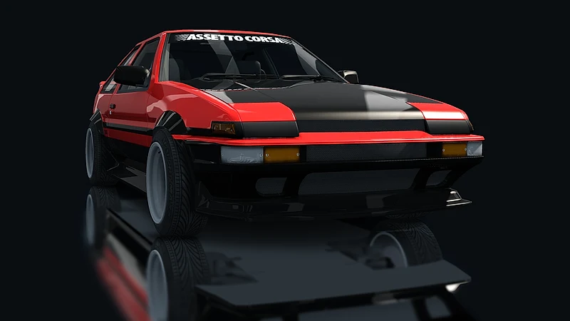 Toyota AE86 Drift – Frontansicht tief