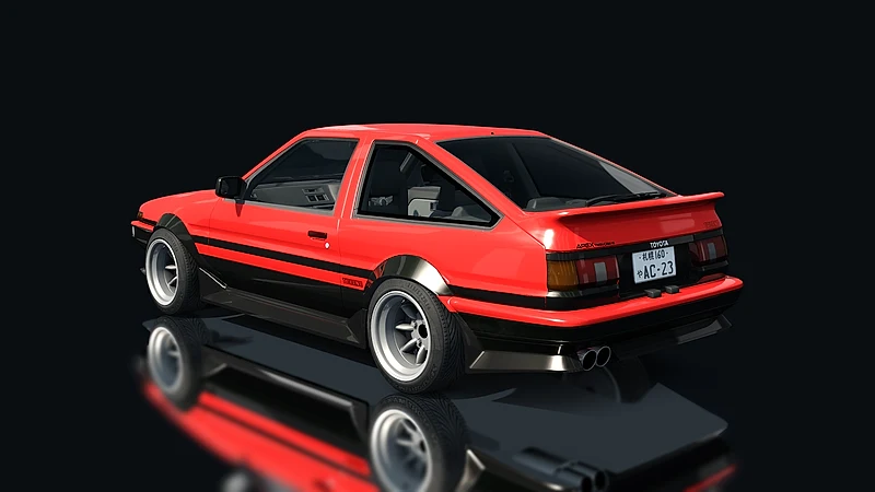 Toyota AE86 Drift – Heckansicht
