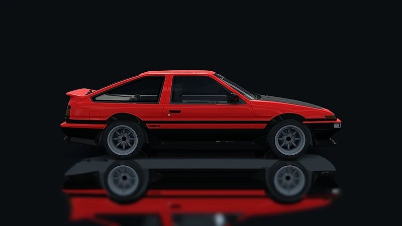 Toyota AE86 Drift – Seitenansicht