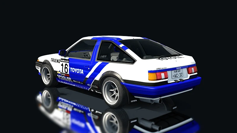 Toyota AE86 Tuned – Heckansicht