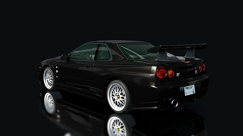 Nissan Skyline GT-R R34 Nismo Omori Factory S1 – Heckansicht